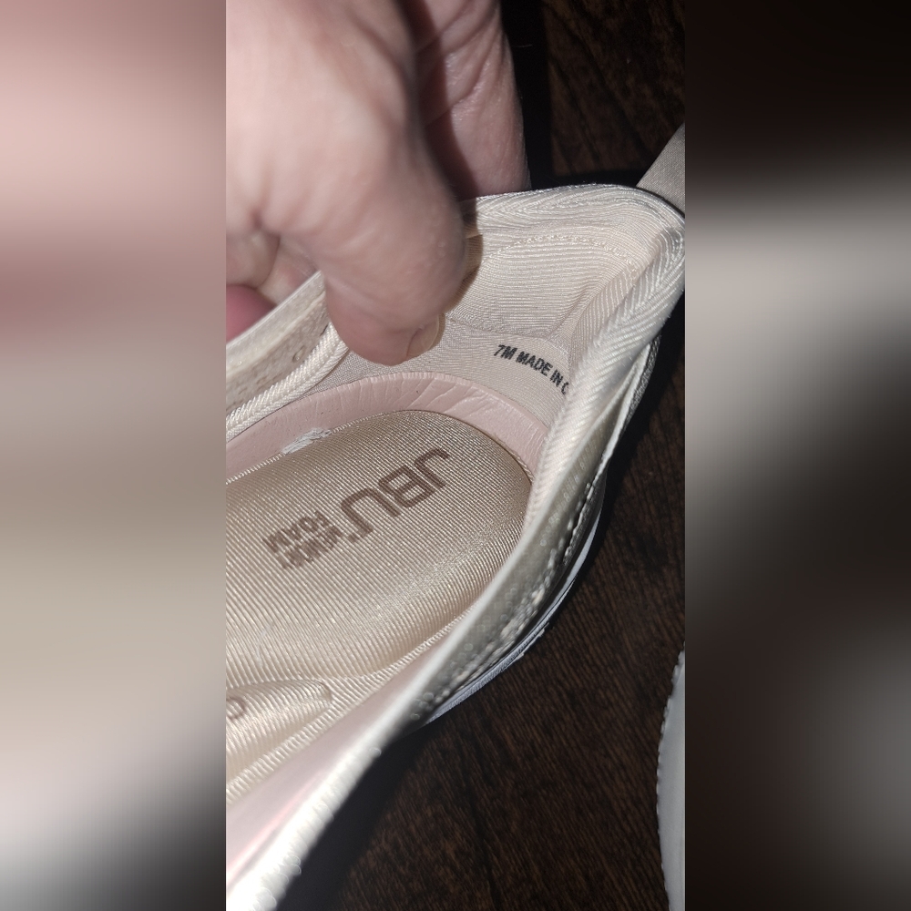 Jambu Emma Shoes Slip On Flats Round Toe Shimmer Cream Womens US 7 - Picture 5 of 11